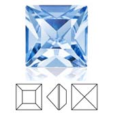 Preciosa® Square MAXIMA - 4x4mm Light Sapphire