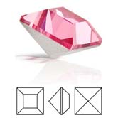 Preciosa® Square MAXIMA - 4x4mm Rose