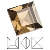 Preciosa® Square MAXIMA - 3x3mm Smoked Topaz