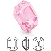 Preciosa® Octagon MAXIMA - 12x10mm Light Rose