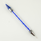 Rhinestone Biz Dual Ended Nail Dotting Pen with Clear Case - Blue