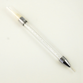 Rhinestone Biz Dual Ended Nail Dotting Pen with Clear Case - Clear