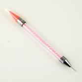 Rhinestone Biz Dual Ended Nail Dotting Pen with Clear Case - Pink