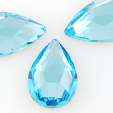 SWAROVSKI® ELEMENTS (2303) Pear Flat Back 8x5mm Aquamarine