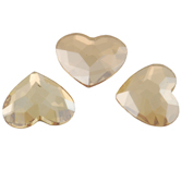 SWAROVSKI® ELEMENTS (2808) Heart Flat Back 6mm Crystal Golden Shadow