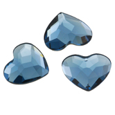 SWAROVSKI® ELEMENTS (2808) Heart Flat Back 6mm Denim Blue