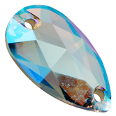 SWAROVSKI® ELEMENTS (3230) Drop Sew-on Rhinestones 18x10.5mm Black Diamond Shimmer