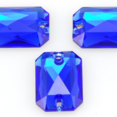 SWAROVSKI® ELEMENTS (3252) Emerald Cut Sew-on Rhinestones 20x14mm Majestic Blue