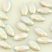 CRYSTALLIZED™ - Swarovski Elements Hot Fix Cabochon Oval (2180) 8x4mm - Crystal AB