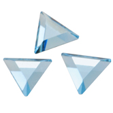 SWAROVSKI® ELEMENTS (2711) Triangle Flat Back Rhinestones 3.3mm Aquamarine