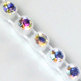 VALUE BRIGHT™ Plastic Rhinestone Banding 1 Row PP26 (SS13) Crystal AB - Alabaster