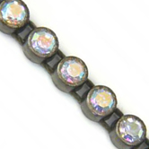 VALUE BRIGHT™ Plastic Rhinestone Banding 1 Row PP26 (SS13) Crystal AB - Antique Gold