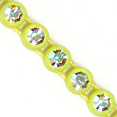 VALUE BRIGHT™ Plastic Rhinestone Banding 1 Row PP26 (SS13) Crystal AB - Lemon