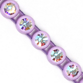 VALUE BRIGHT™ Plastic Rhinestone Banding 1 Row PP26 (SS13) Crystal AB - Lilac