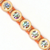 VALUE BRIGHT™ Plastic Rhinestone Banding 1 Row PP26 (SS13) Crystal AB - Orange