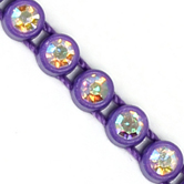 VALUE BRIGHT™ Plastic Rhinestone Banding 1 Row PP26 (SS13) Crystal AB - Purple