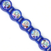 VALUE BRIGHT™ Plastic Rhinestone Banding 1 Row PP26 (SS13) Crystal AB - Royal Blue