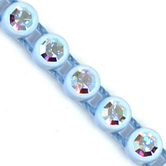 VALUE BRIGHT™ Plastic Rhinestone Banding 1 Row PP26 (SS13) Crystal AB - Sky Blue