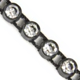 VALUE BRIGHT™ Plastic Rhinestone Banding 1 Row PP26 (SS13) Crystal Clear - Black