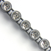 VALUE BRIGHT™ Plastic Rhinestone Banding 1 Row PP26 (SS13) Crystal Clear - Grey