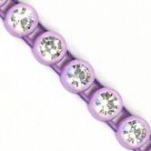 VALUE BRIGHT™ Plastic Rhinestone Banding 1 Row PP26 (SS13) Crystal Clear - Lilac