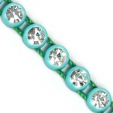 VALUE BRIGHT™ Plastic Rhinestone Banding 1 Row PP26 (SS13) Crystal Clear - Mint