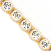 VALUE BRIGHT™ Plastic Rhinestone Banding 1 Row PP26 (SS13) Crystal Clear - Natural Sand