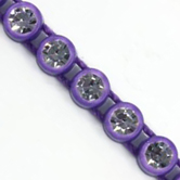 VALUE BRIGHT™ Plastic Rhinestone Banding 1 Row PP26 (SS13) Crystal Clear - Purple