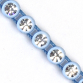 VALUE BRIGHT™ Plastic Rhinestone Banding 1 Row PP26 (SS13) Crystal Clear - Sky Blue