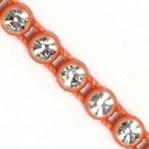 VALUE BRIGHT™ Plastic Rhinestone Banding 1 Row PP26 (SS13) Crystal Clear - Terracotta