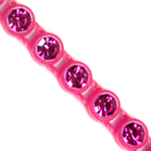 VALUE BRIGHT™ Plastic Rhinestone Banding 1 Row PP26 (SS13) Fuchsia - Fluorecent Pink