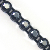 VALUE BRIGHT™ Plastic Rhinestone Banding 1 Row PP26 (SS13) Hematite - Black