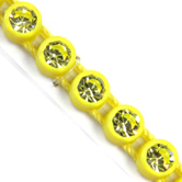 VALUE BRIGHT™ Plastic Rhinestone Banding 1 Row PP26 (SS13) Jonquil - Lemon