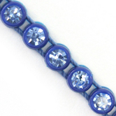 VALUE BRIGHT™ Plastic Rhinestone Banding 1 Row PP26 (SS13) Light Sapphire - Royal Blue