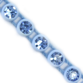 VALUE BRIGHT™ Plastic Rhinestone Banding 1 Row PP26 (SS13) Light Sapphire - Sky Blue