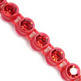 VALUE BRIGHT™ Plastic Rhinestone Banding 1 Row PP26 (SS13) Light Siam - Flame Red