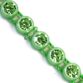 VALUE BRIGHT™ Plastic Rhinestone Banding 1 Row PP26 (SS13) Peridot - Grass Green